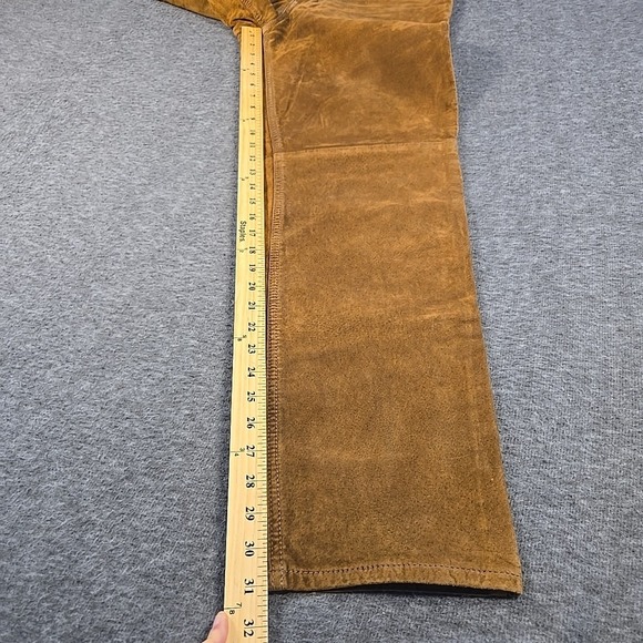 Vintage Skotts Suede Pants Mens Size 30x31 Brown Leather Straight Leg Cowboy USA - Picture 10 of 12